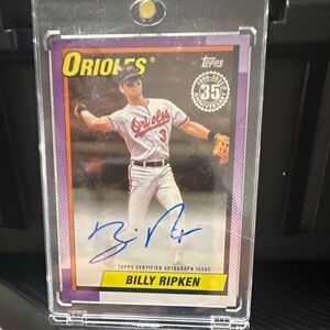 2025 Topps Series 1 Billy Ripken 1990 Autographs Orange Auto 02 /50 #90A-BRN